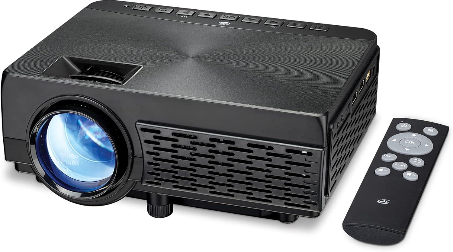 GPX Mini Bluetooth Projector, PJ3000B, Black