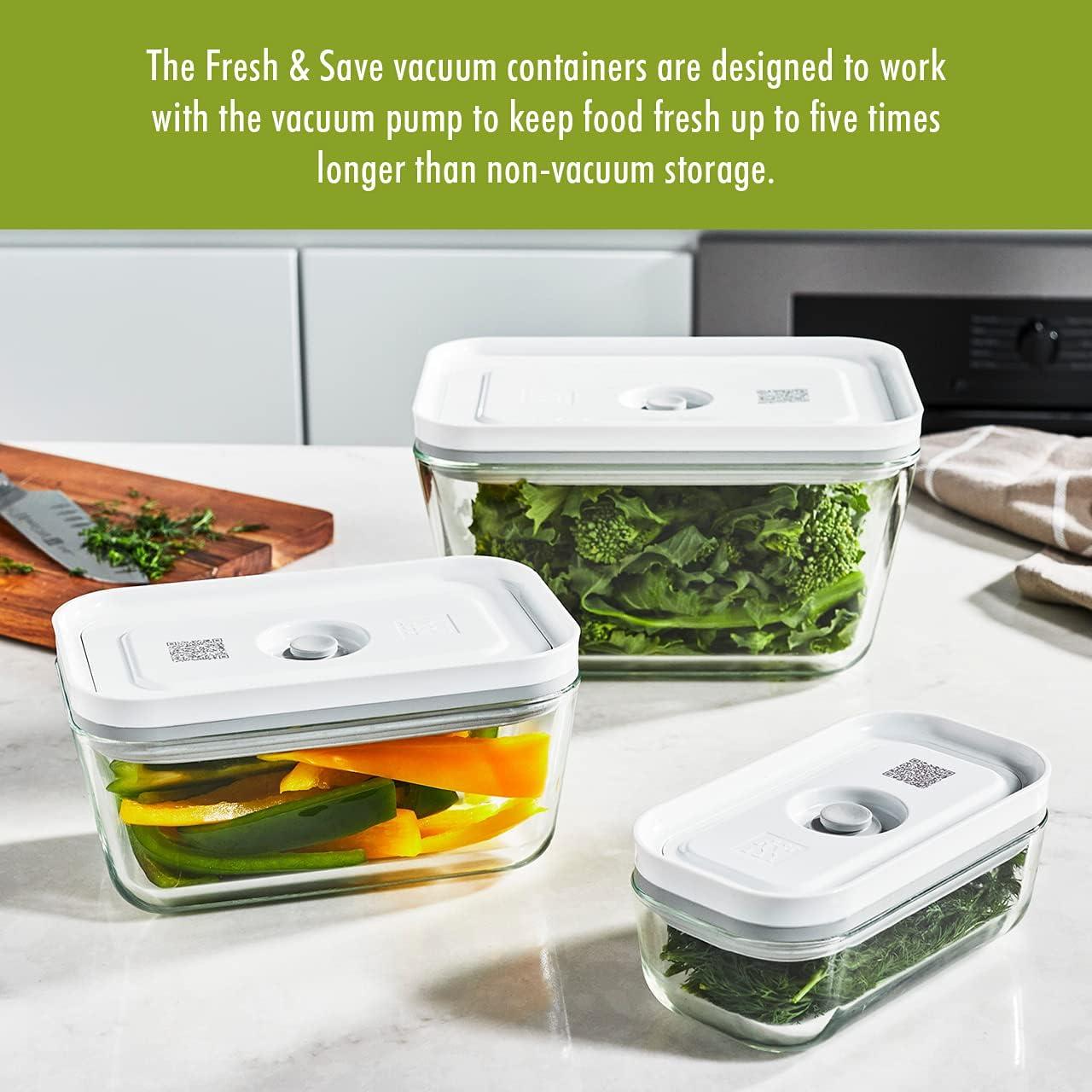 ZWILLING J.A. Henckels ZWILLING Fresh & Save 3-Piece Glass Food Storage Container, Meal Prep Container- Assorted Sizes