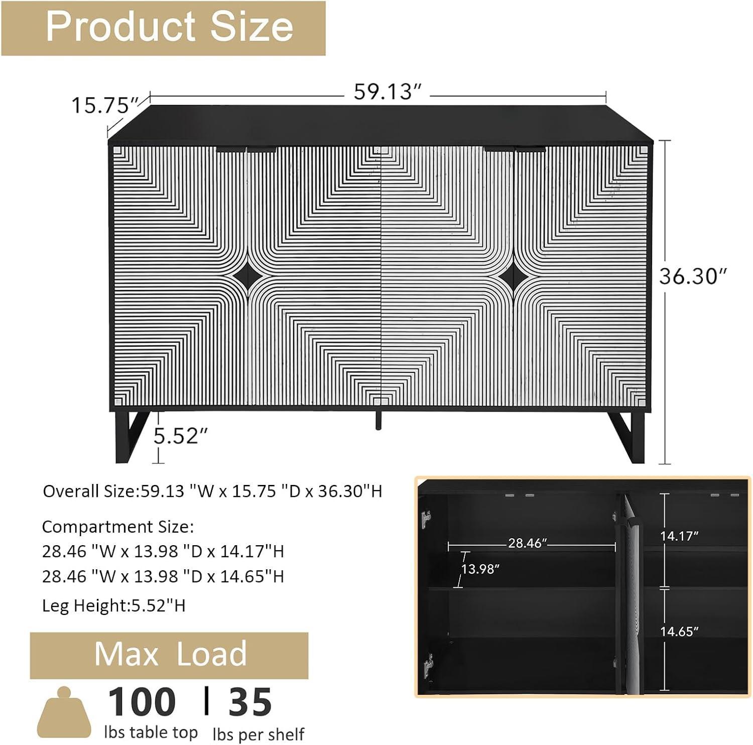 Sideboard 59.13'' Sideboard
