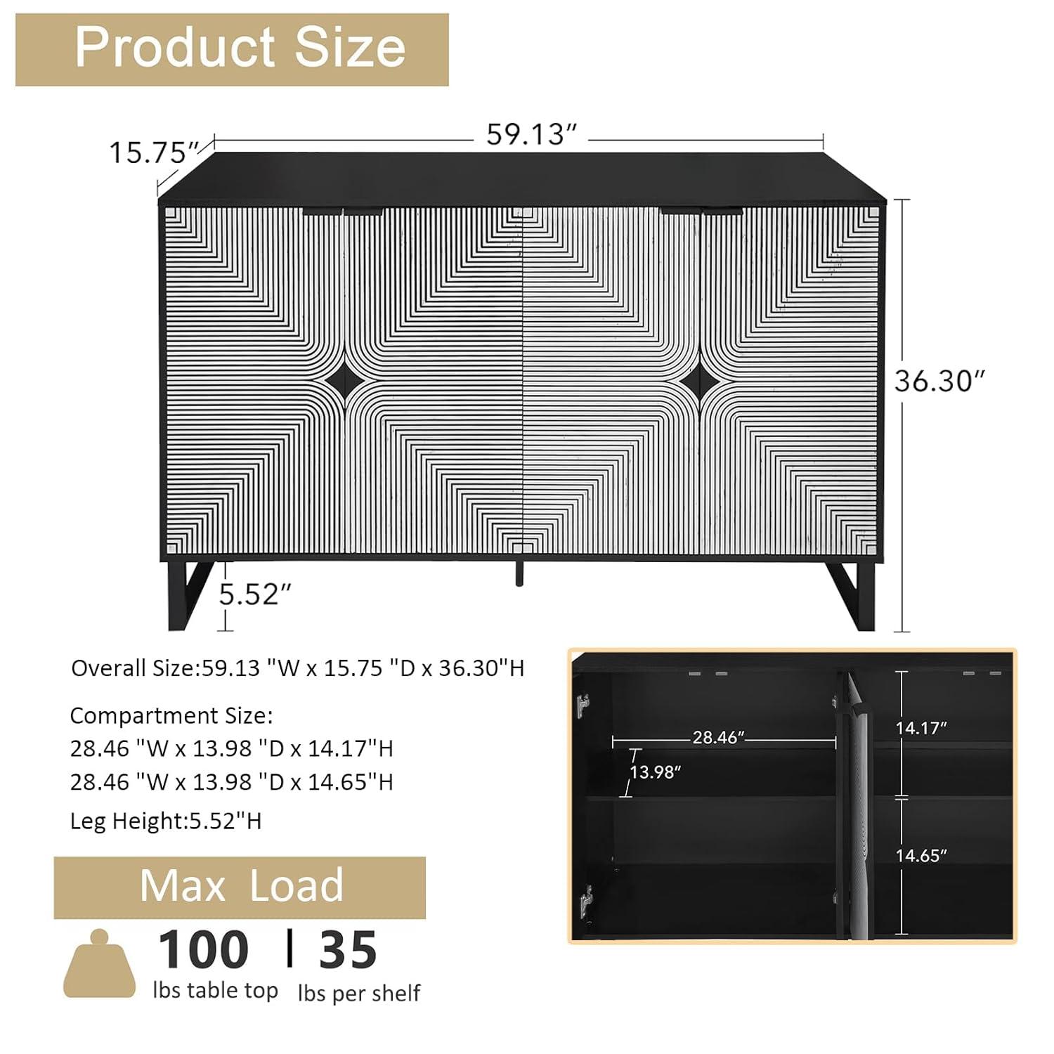 Sideboard 59.13'' Sideboard