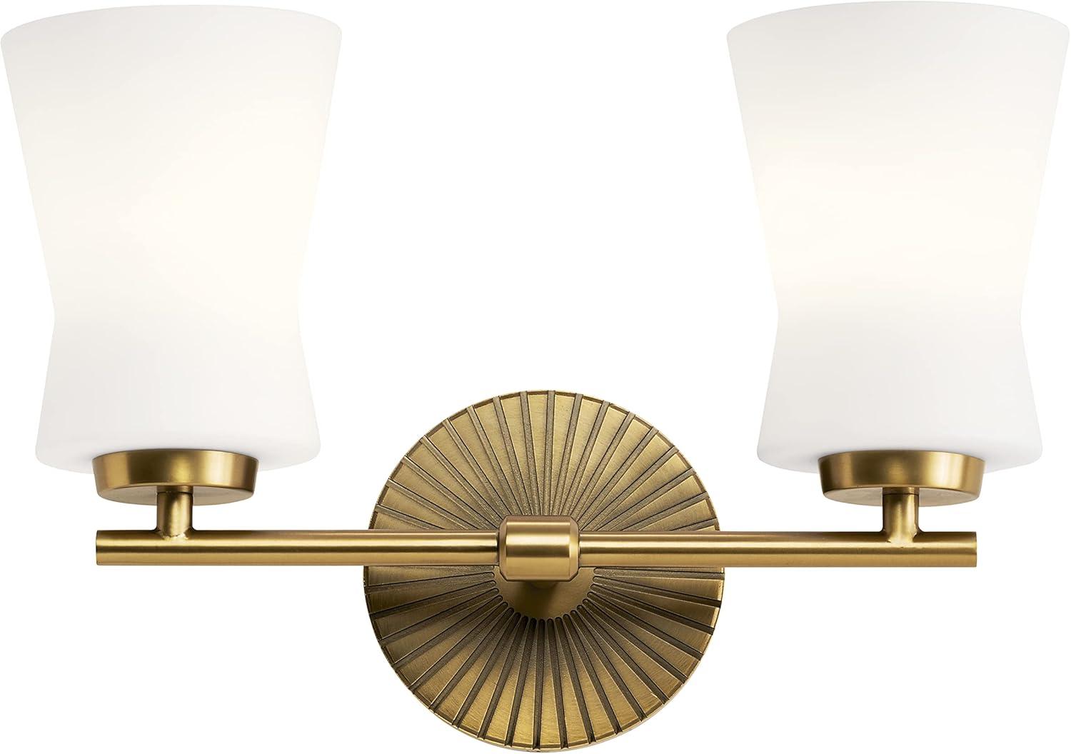 Kichler Lighting Brianne 2 - Light Vanity in  Brushed Natural Brass