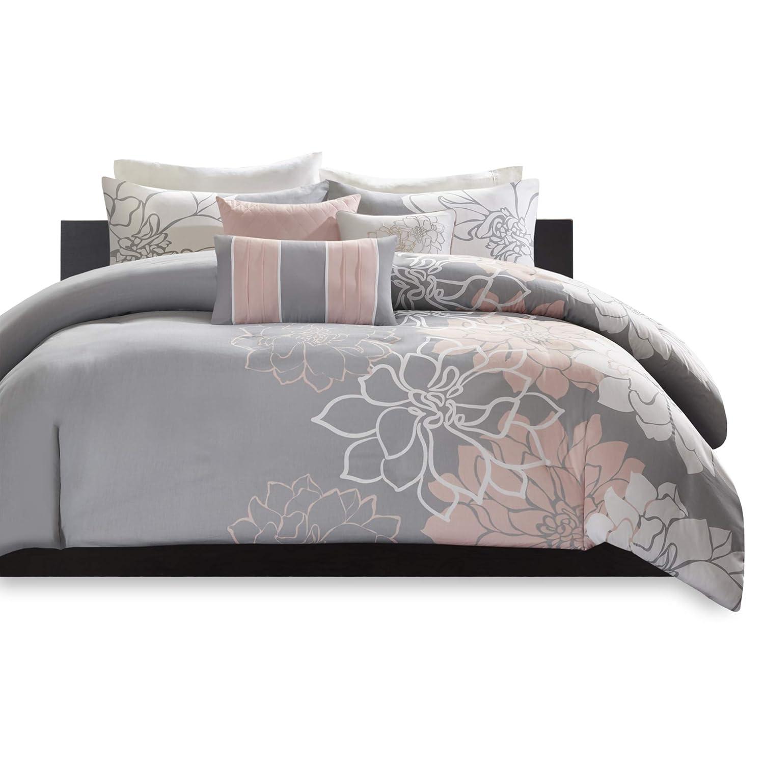 Madison Park Lola 7 Piece Floral Cotton Comforter Set