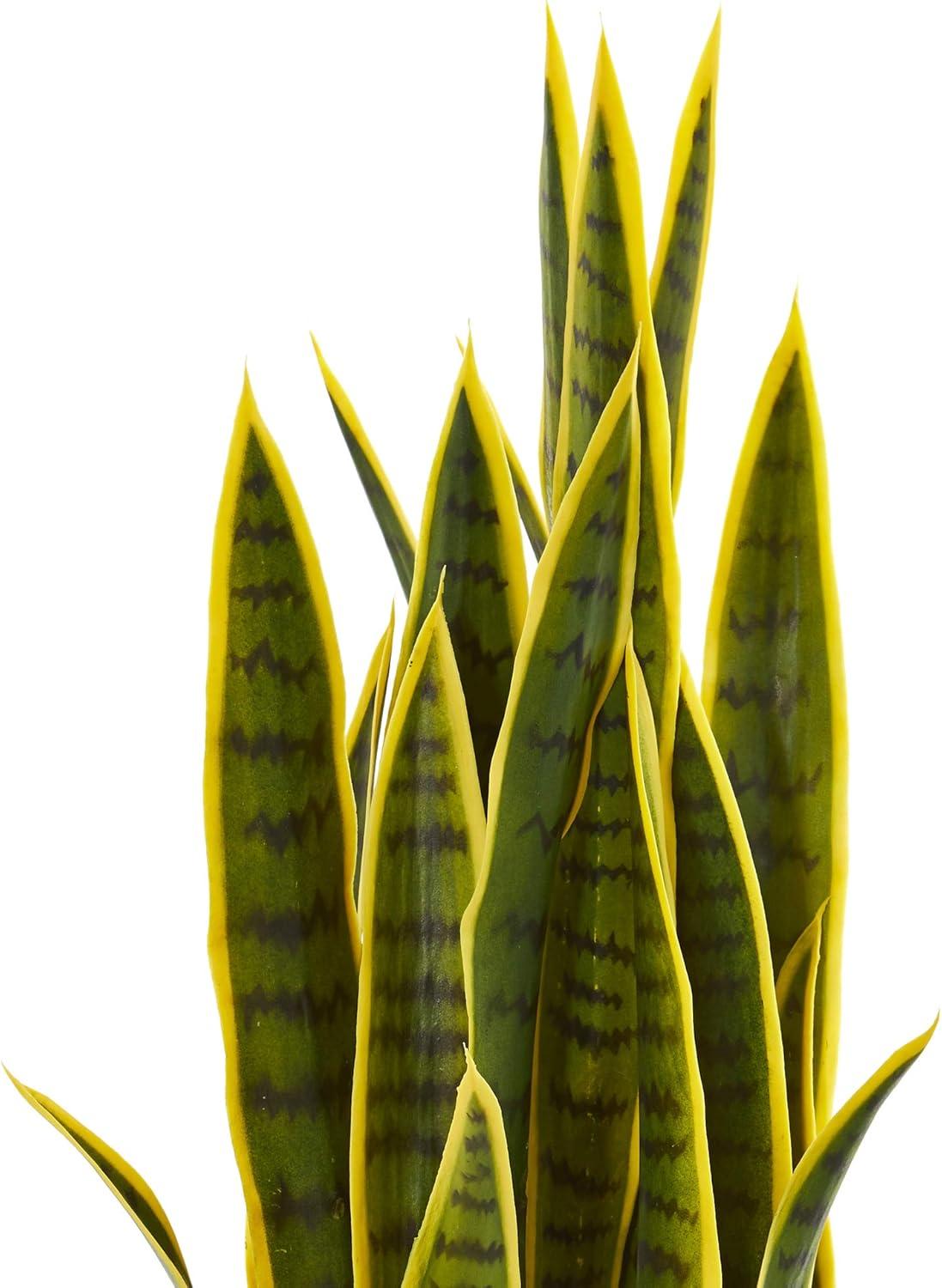 33" x 8" Artificial Sansevieria Plant with Planter - Nearly Natural