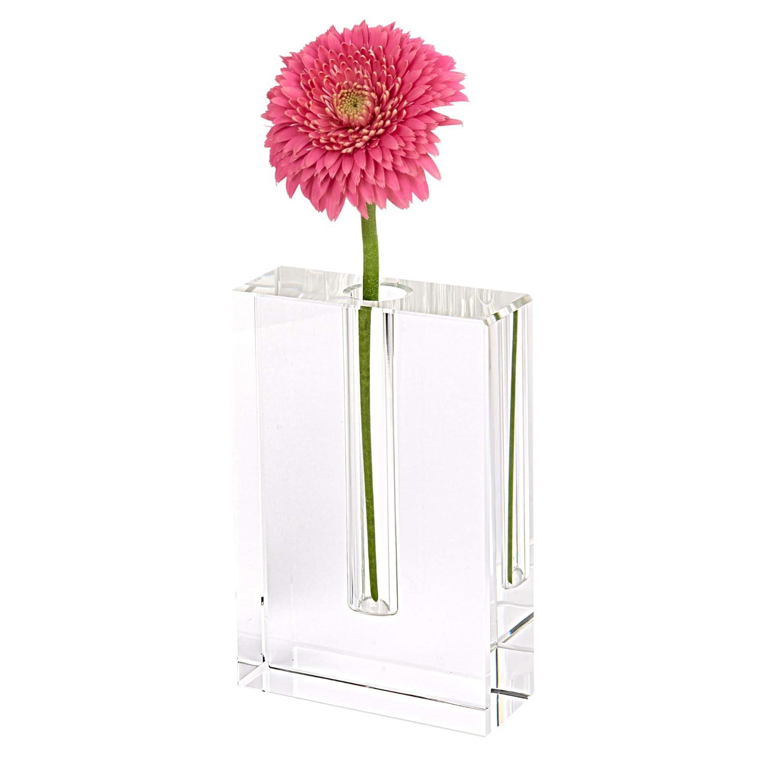 Modern Clear Crystal 6" Table Bud Vase