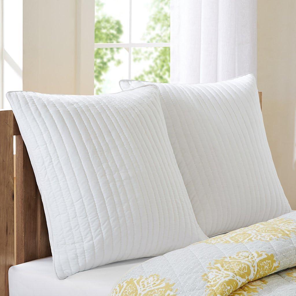 INK+IVY Camila 200TC Quilted Euro Sham, White