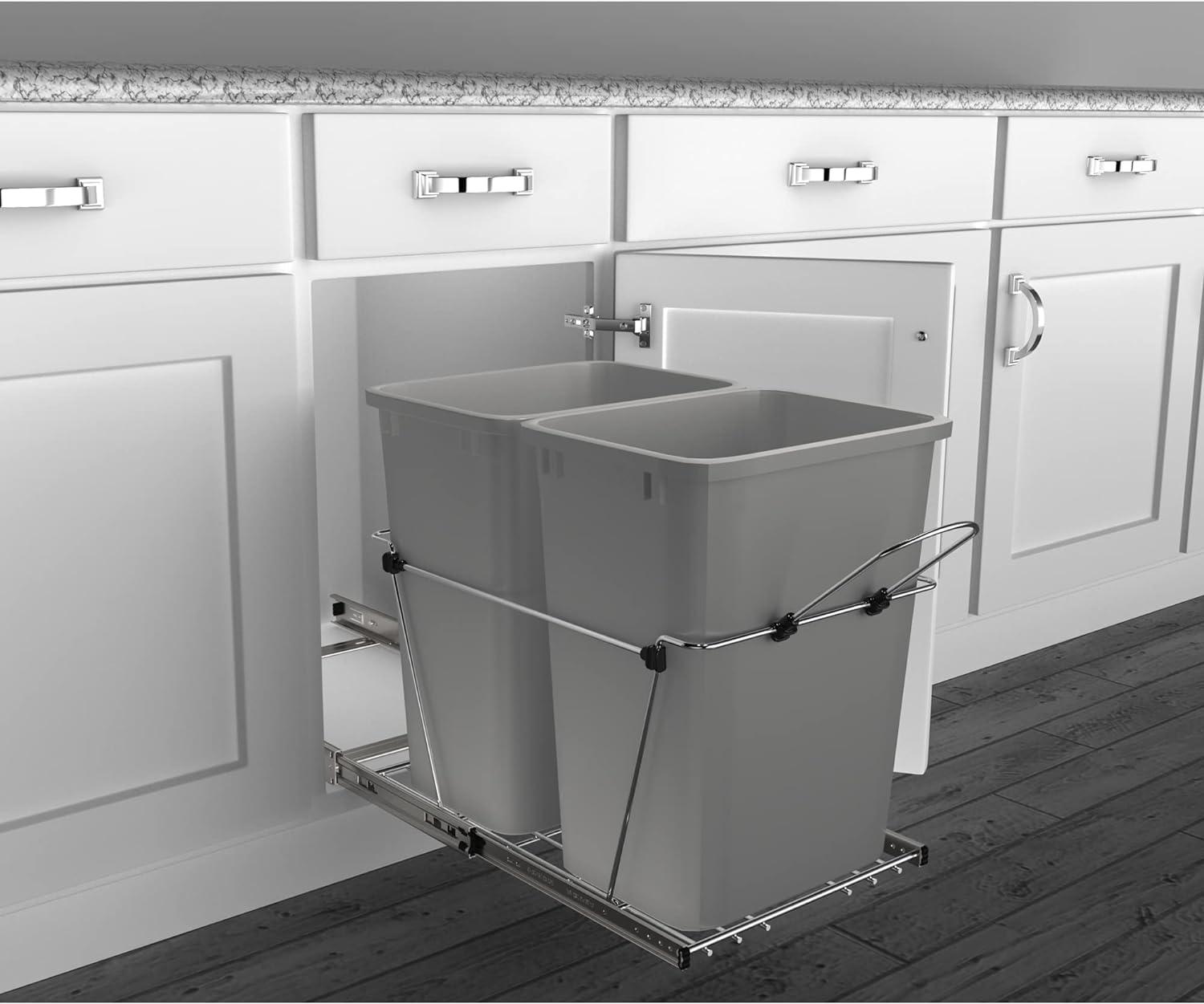 Rev-A-Shelf Rev-A-Shelf Double Pull Out Trash Can 35 Qt for Kitchen