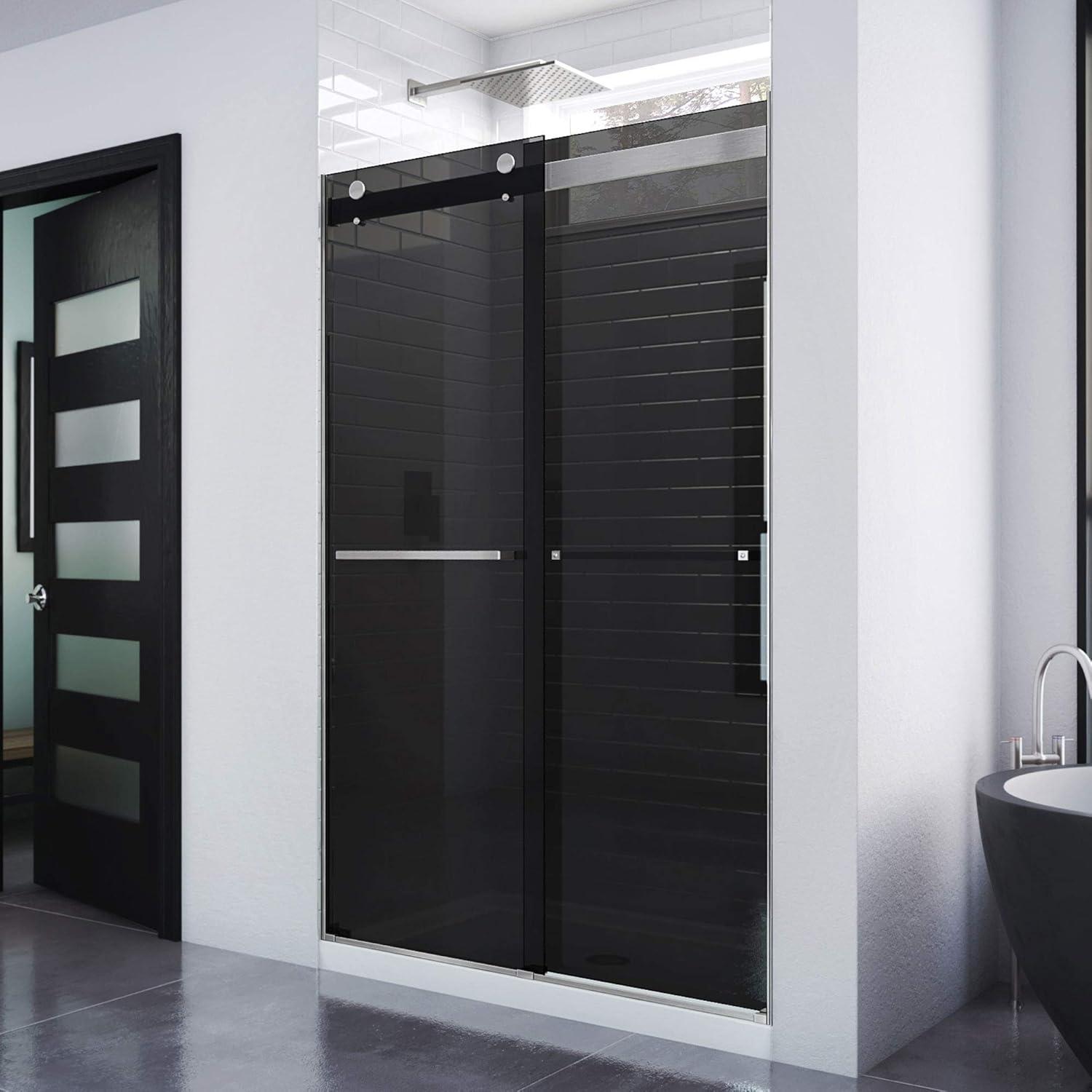 44" - 48" W 76" H Reversible Semi-Frameless Shower Door with ClearMax Technology