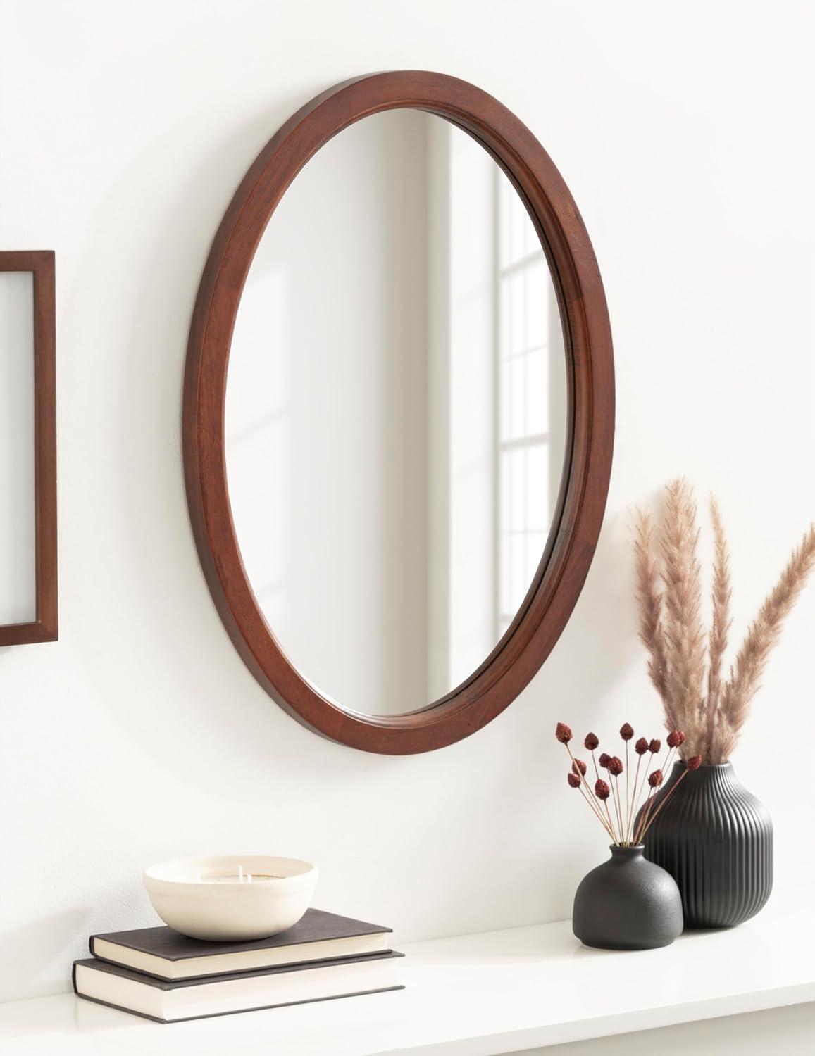 Kate & Laurel All Things Decor 18"x24" Hogan Oval Framed Wall Mirror