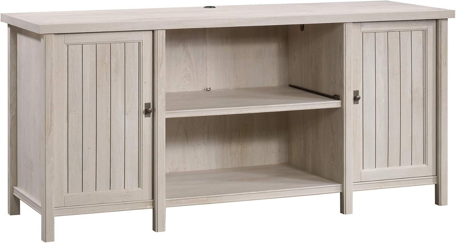 Chalked Chestnut Coastal Credenza with Adjustable Shelves