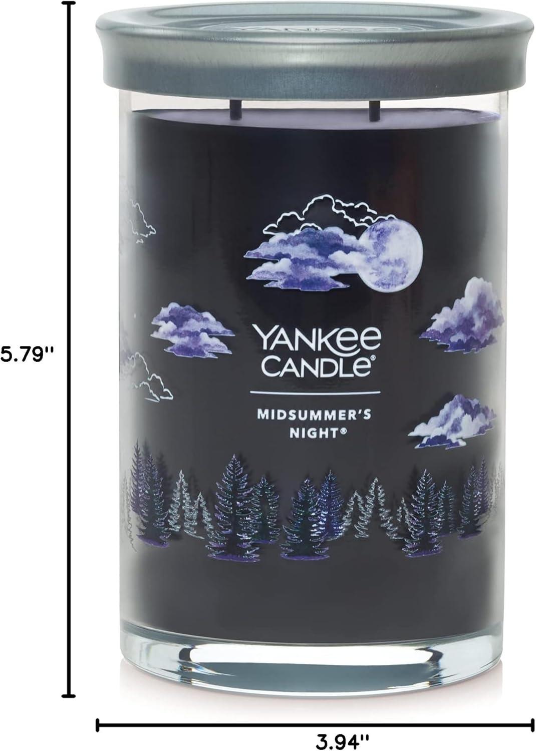 20oz Signature Tumbler Midsummer Night - Yankee Candle: Soy Wax Blend, Glass Jar, Dual Wick, Musk & Sage Aroma