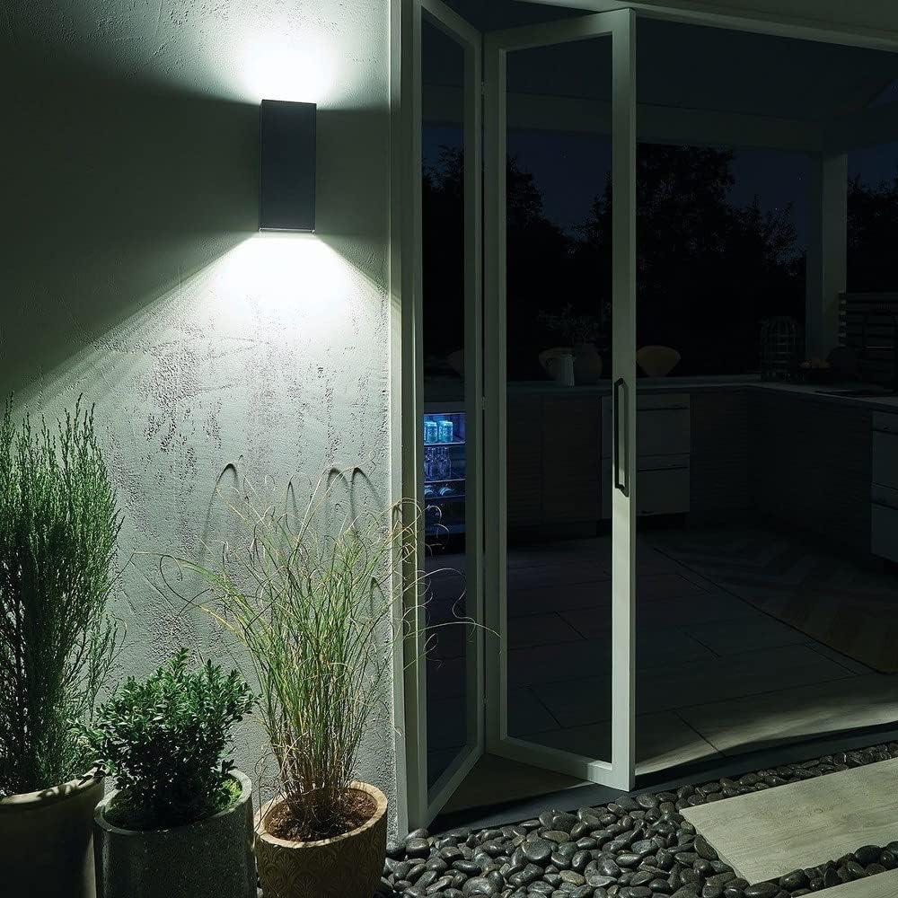 Walden 12 in. 1-Light Textured Black Outdoor Hardwired Wall Lantern Sconce with Integrated LED (1-Pack)