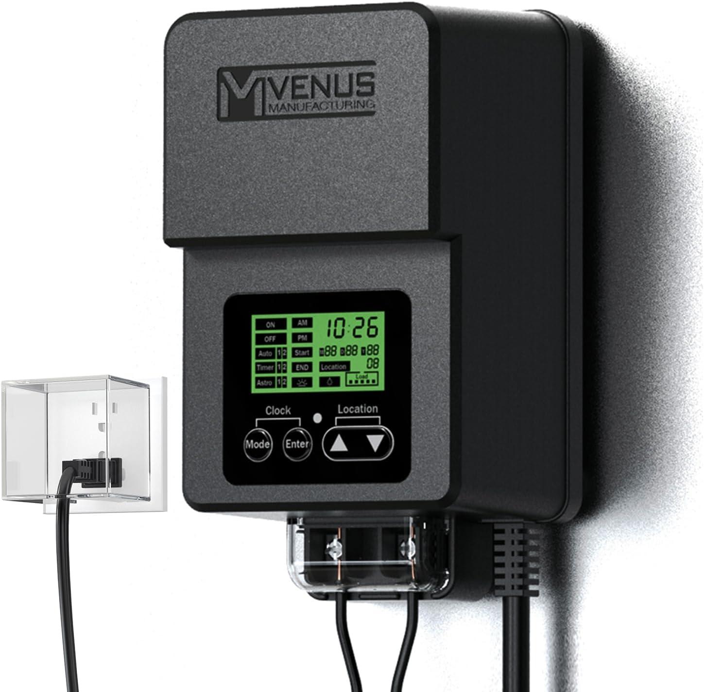 120W Outdoor Low Voltage Transformer with Timer and Photo Sensor, 120V AC to 15V AC Power Supply, Suitable for 12-15V Exterior Garden Landscape Lighting with ETL Listed