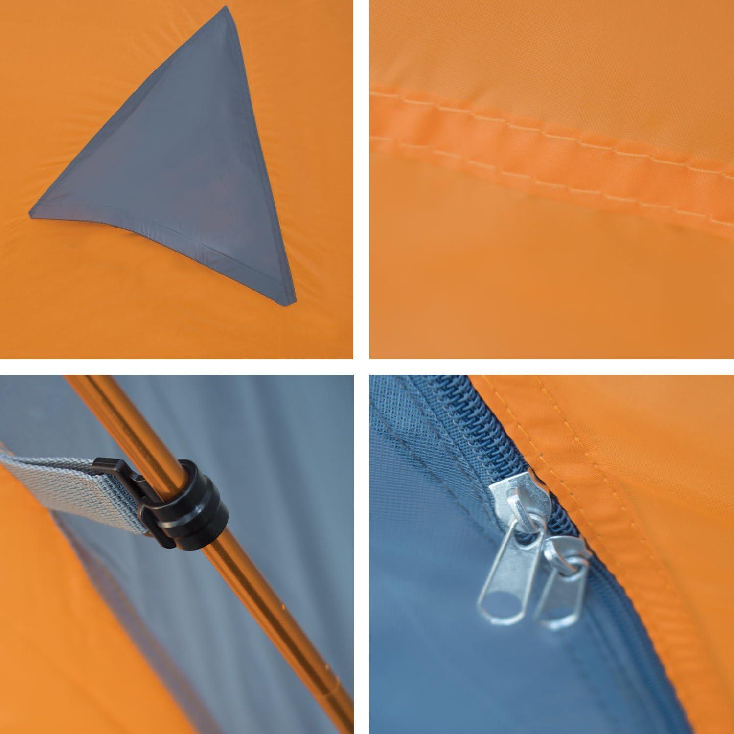 Orange 3-Person Three-Season Camping Tent with Carry Bag