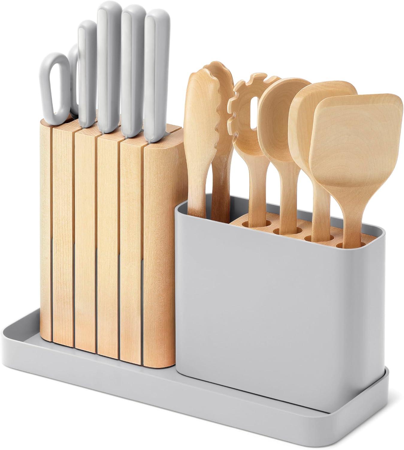 Caraway 14-Piece Grey Knife and Utensil Prep Set