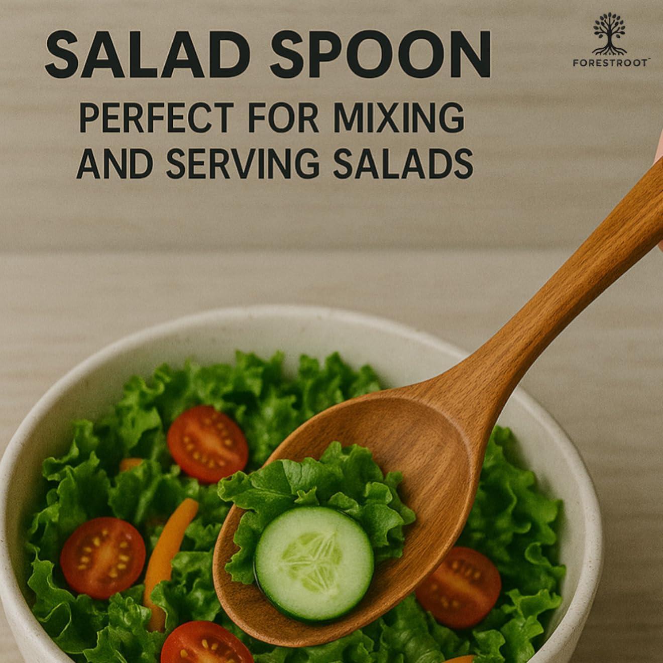 Zulay 9-Piece Teak Wooden Utensils For Cooking, Smooth Finish Kitchen Utensils Set with Gift Box