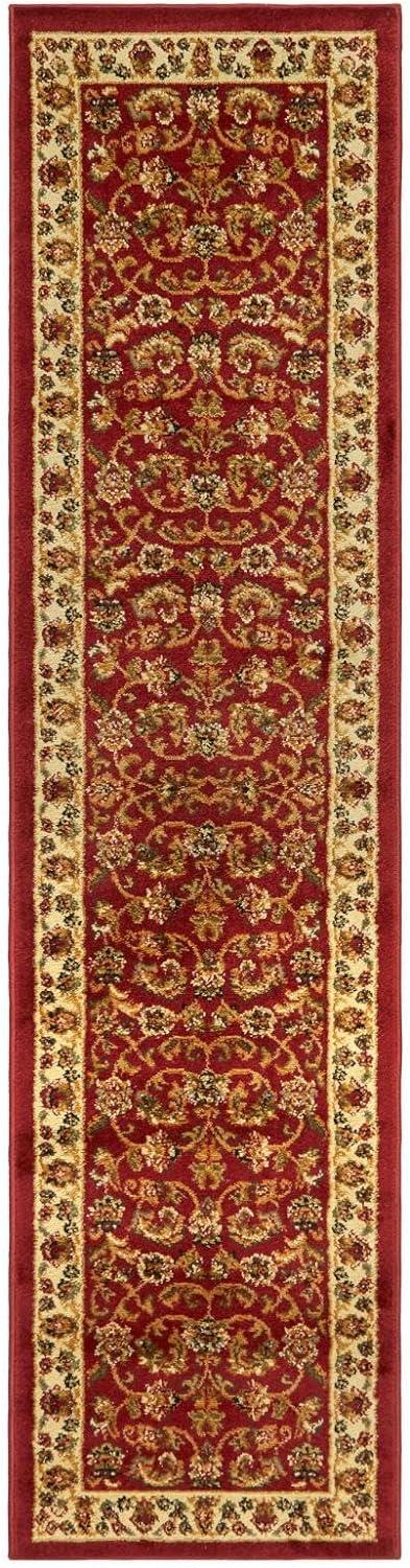 Home Dynamix Royalty Elati Traditional Ornate Damask Area Rug, Red/Ivory, 5'2"x7'2"