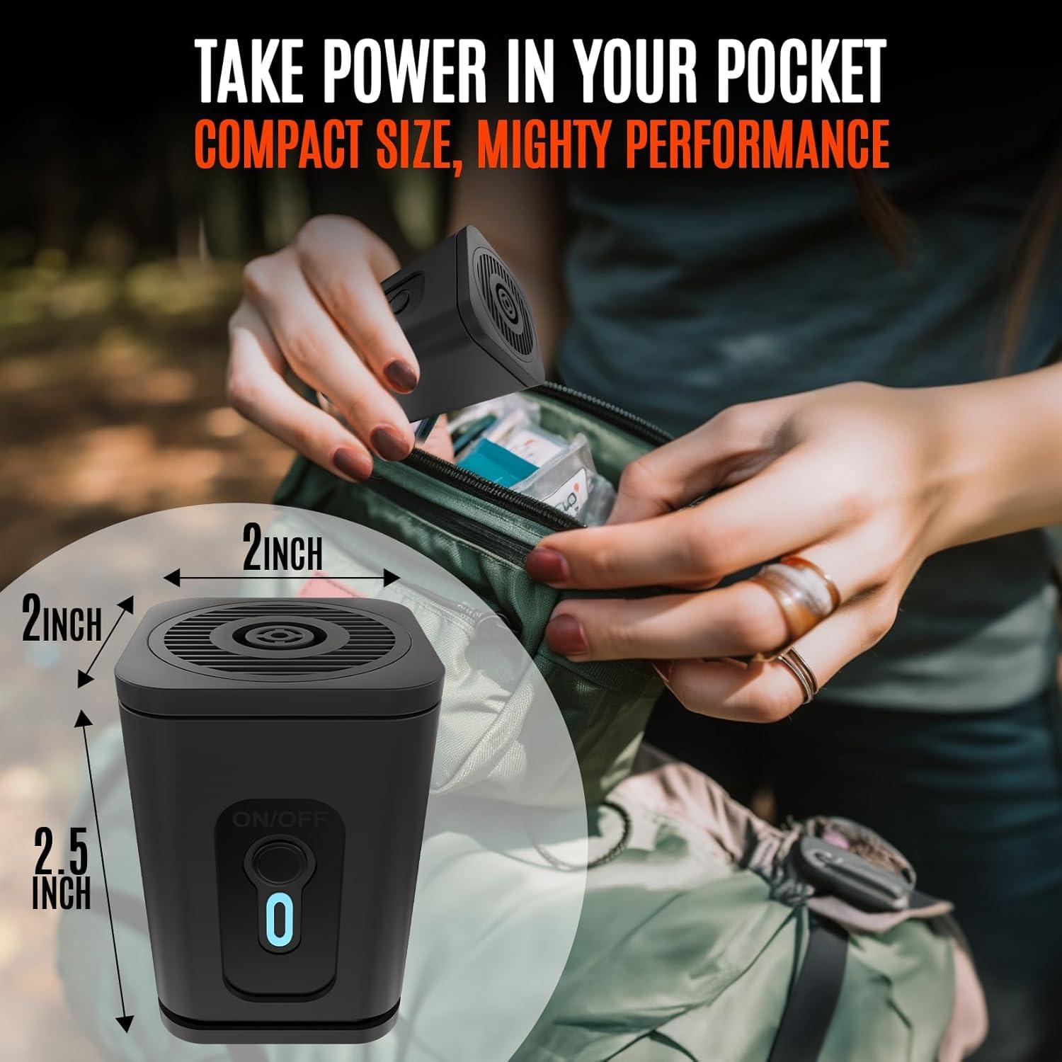 Portable Air Pump for Inflatables - 2400mAH Rechargeable Battery Powered Air Mattress Pump - Mini Air Pump for Air Mattress Bed, Pool Floats Inflator, Boat, Inflatable Cushions, Toys