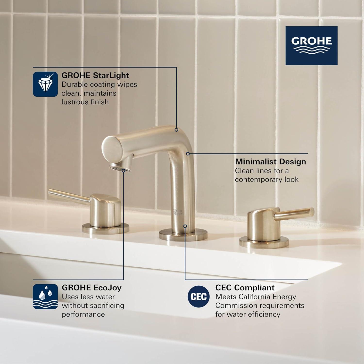 Concetto™ Mid-Arc Widespread Bathroom Faucet with Drain Assembly