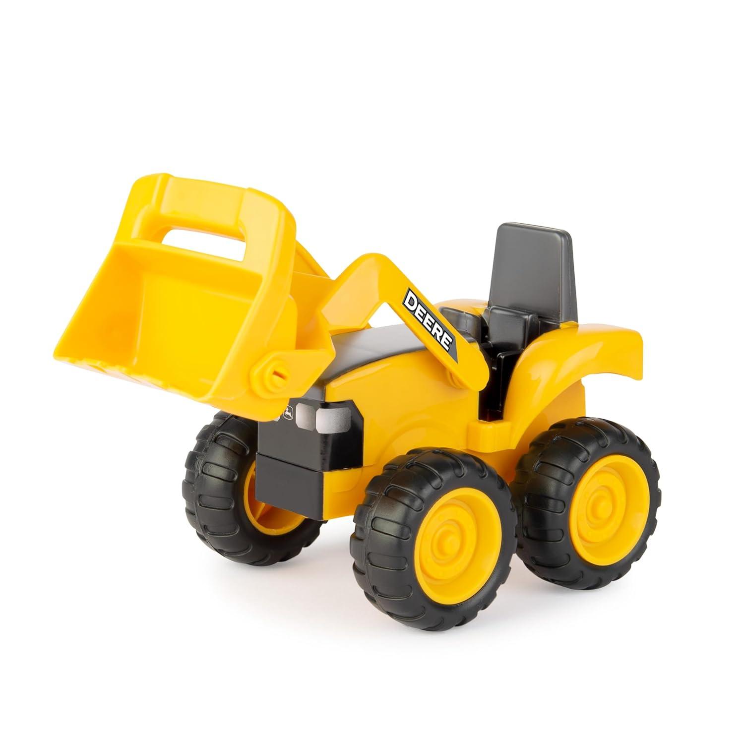John Deere Dump Truck Toy and Toy Tractor with Loader - Sandbox Toys for Kids - Yellow - Ages 18 Months and Up - 6 Inch - 2 Count