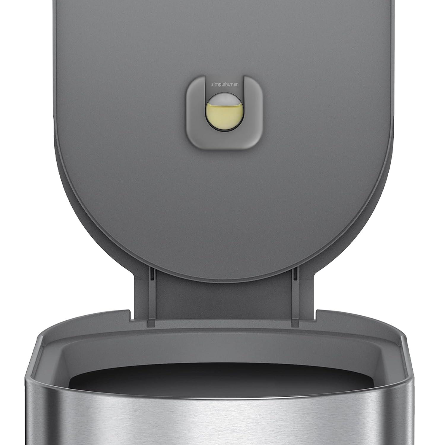 simplehuman simplehuman 45 Liter / 12 Gallon Slim Hands-Free Kitchen Step Trash Can, Stainless Steel