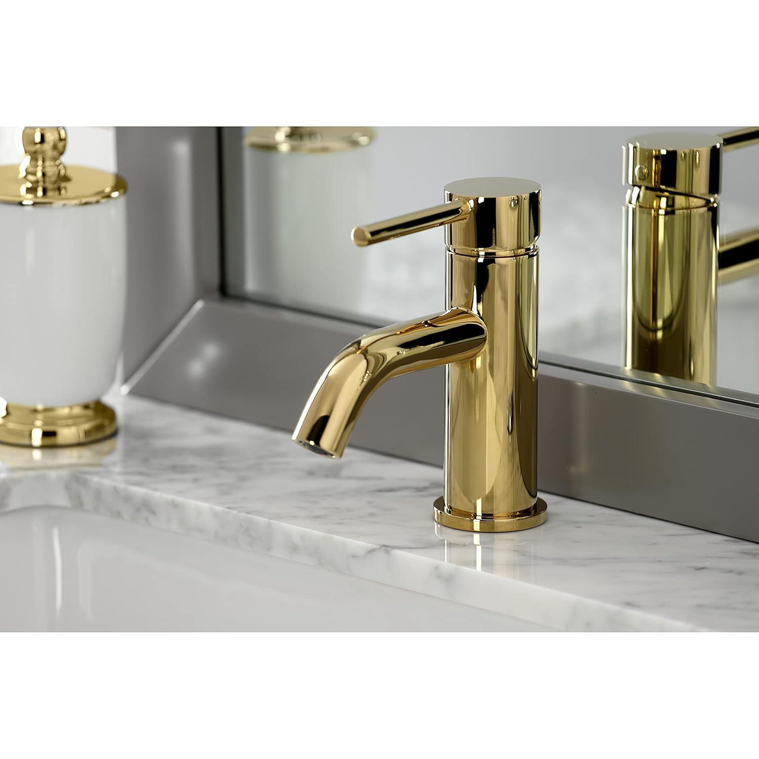 Kingston Brass Concord Single-Handle 1-Hole Deck Mount Bathroom Faucet with Push Pop-Up
