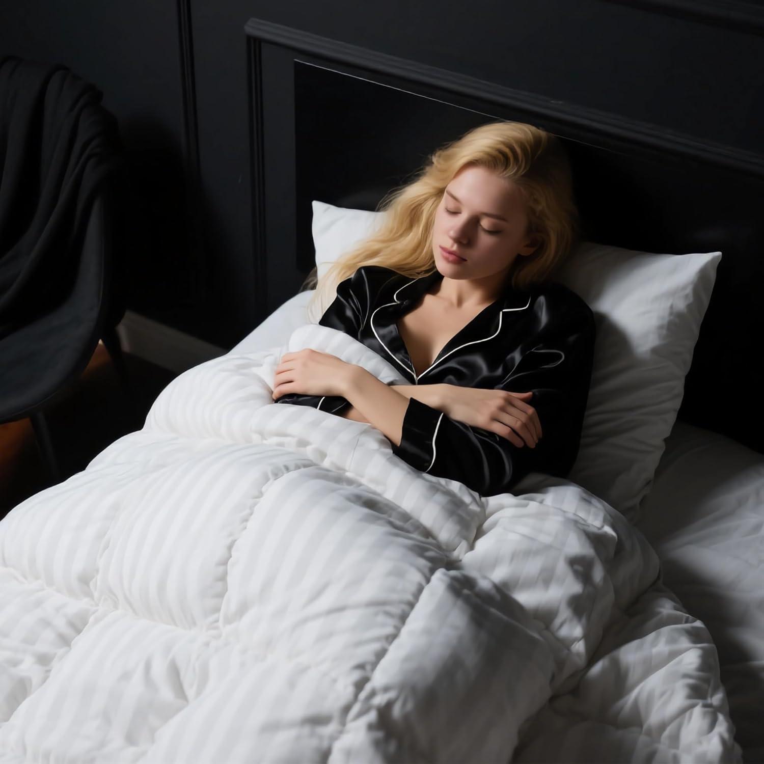 Peace Nest 600 Fill Power Goose Down and Feather All Season Comforter Duvet Insert