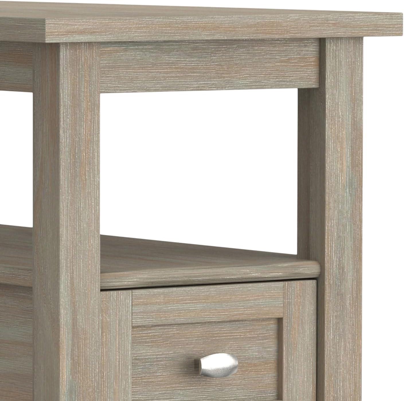 Warm Shaker Solid Wood End Table with Storage