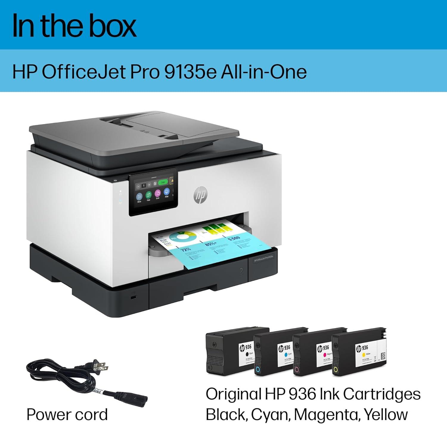 HP Inc. OfficeJet Pro 9135e Wireless All-in-One Printer with 3 Months of Instant Ink for free with HP Inc.+