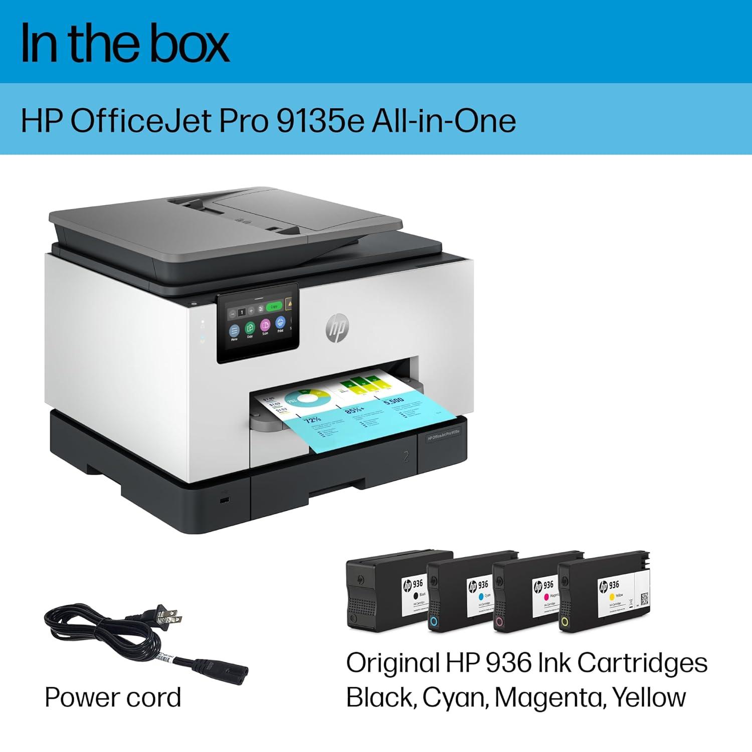 HP Inc. OfficeJet Pro 9135e Wireless All-in-One Printer with 3 Months of Instant Ink for free with HP Inc.+