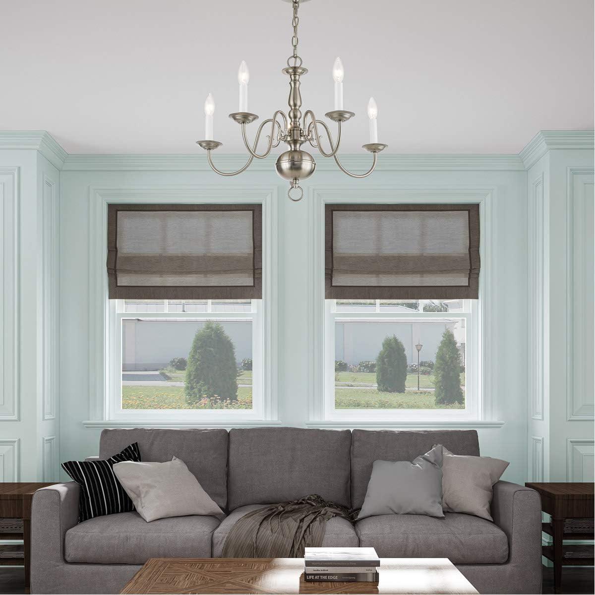 Elegant Williamsburgh 5-Light Brushed Nickel Chandelier