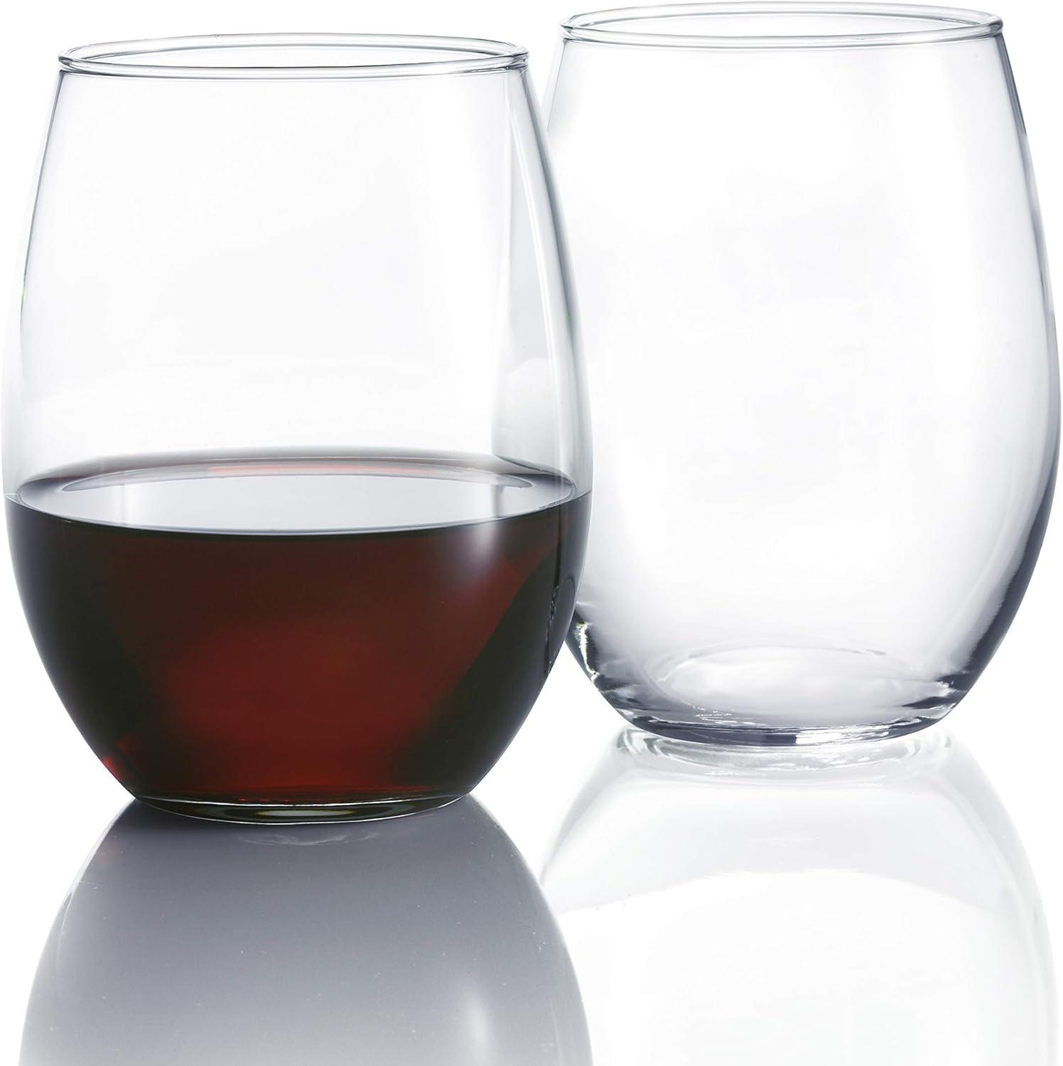 Arc International N7338 Lumincar Cachet Stemless 21 Ounce Wine Glass, Set Of 4, Clear