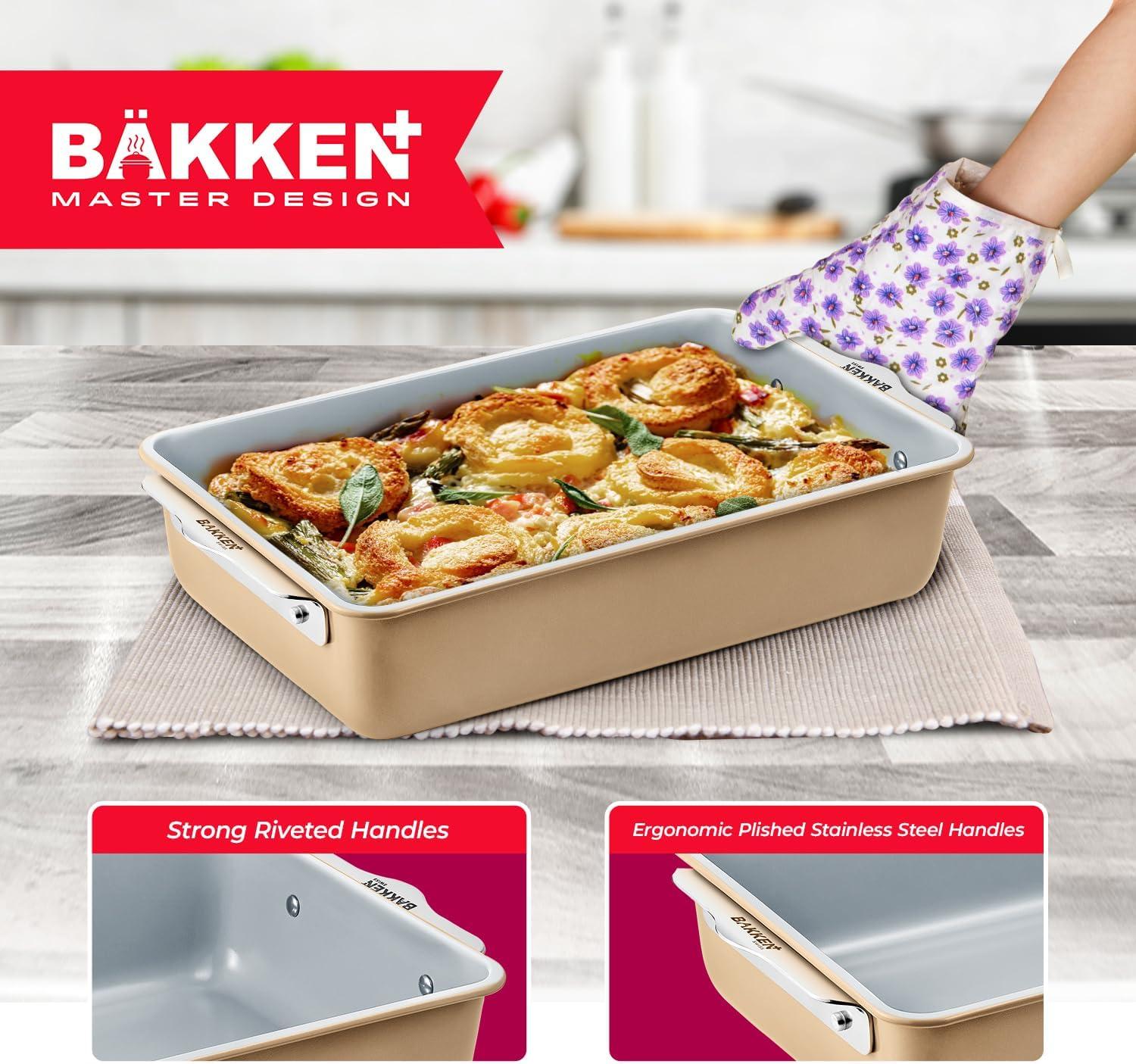 Bakken Swiss 8-Piece Stackable Bakeware Set - Non-Stick Coating For kitchen