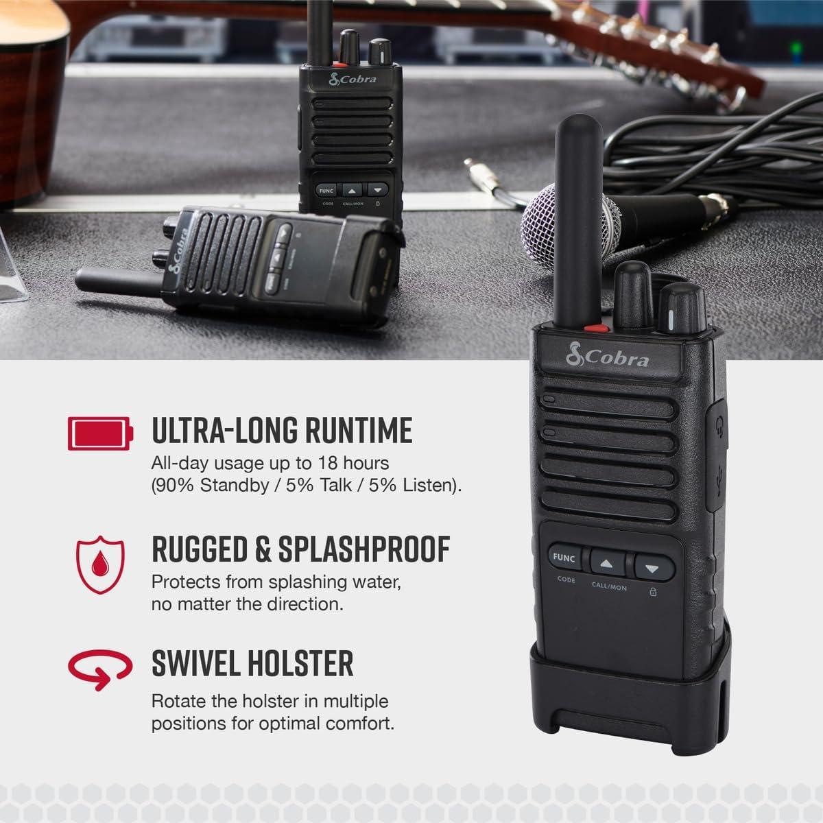 Cobra PX650 Pro Business 42-Mile-Range 2-Way Radios (6 Pack) in Black