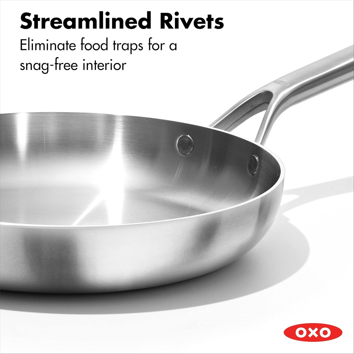 OXO Mira 3-Ply Stainless Steel Frying Pan, 10"