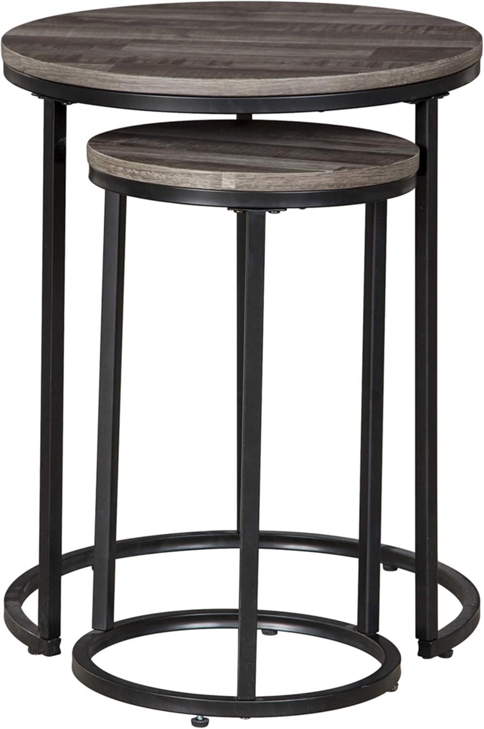 Signature Design by Ashley Casual Briarsboro Accent Table (Set of 2)  Black/Gray