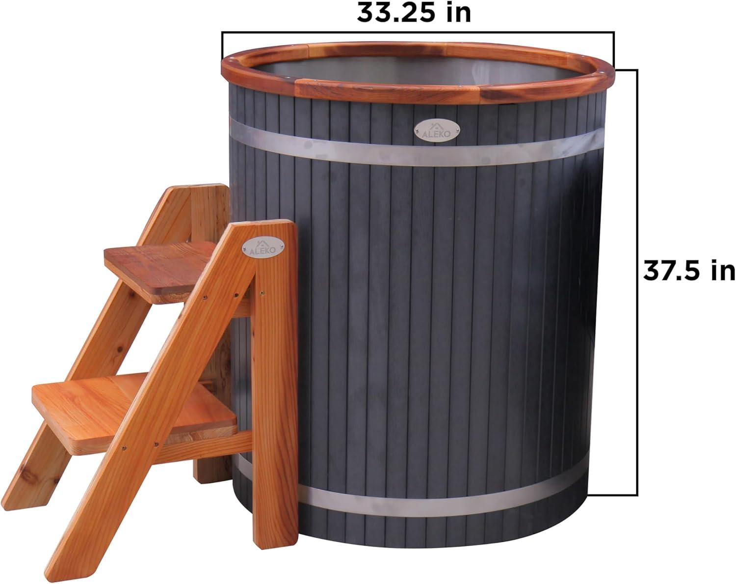 ALEKO ALEKO Ice Bath Frost Cold Pod Plunge Tub | 118 Gallon Water Treatment Capacity | 37.5” x 32.25”