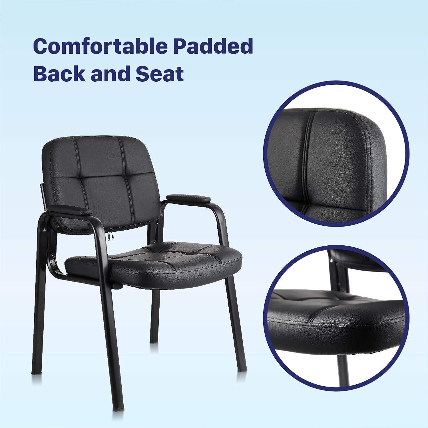 CLATINA Waiting Room Guest Chair 22.8'' W with Metal Frame Padded Armrest