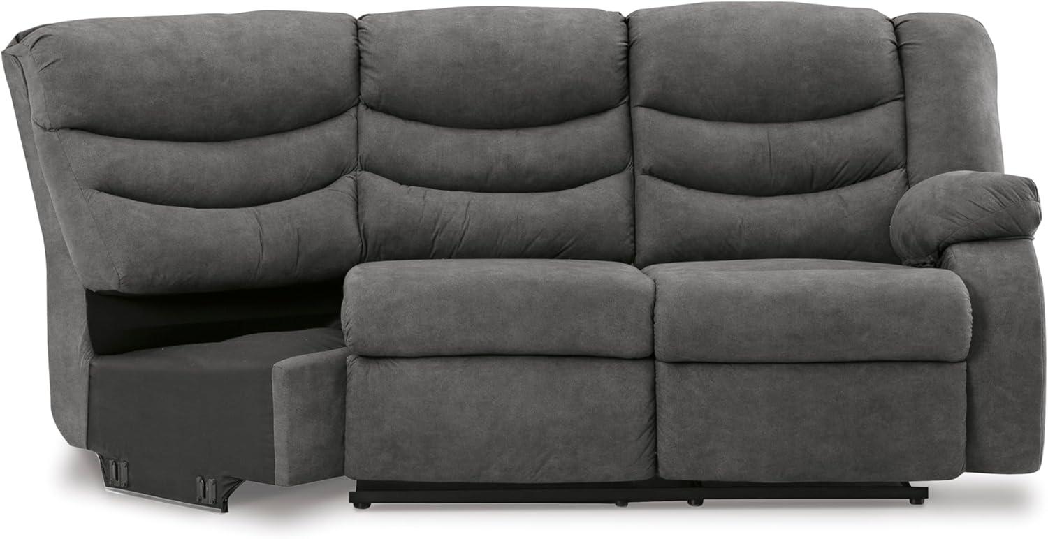 Contemporary Gray Faux Leather Stationary Recliner Chair