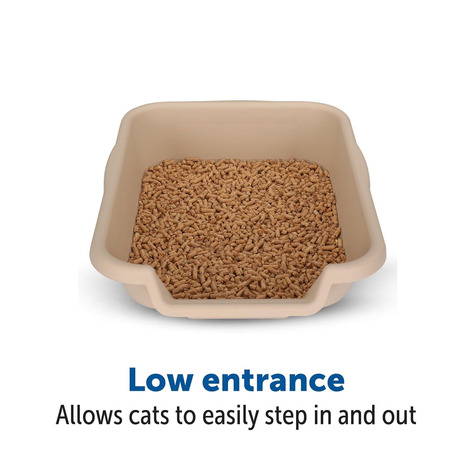 Kitty Go Here Senior Cat Litter Box Sand Color, Small Size