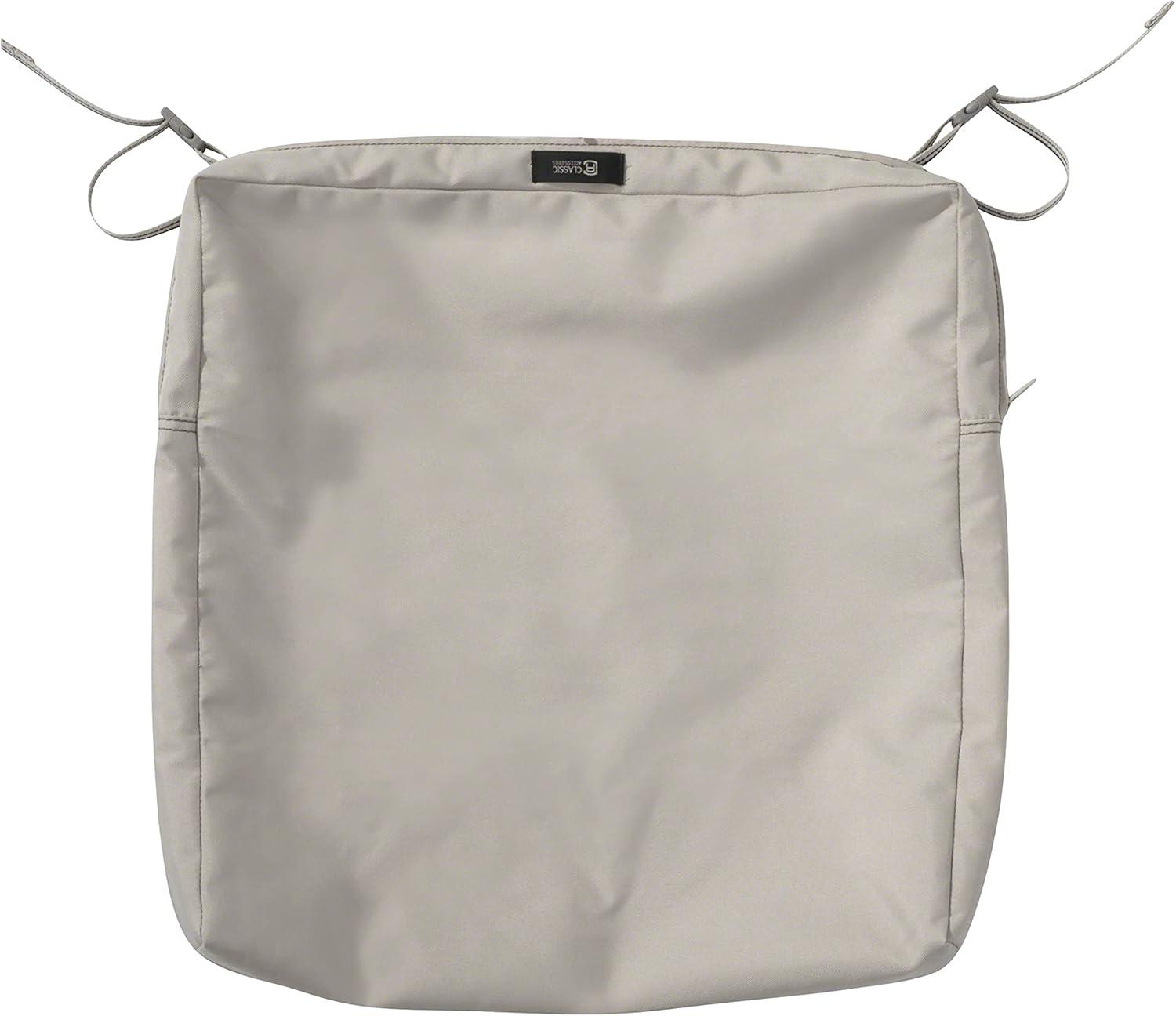 19" x 19" x 3" Ravenna Water-Resistant Patio Seat Cushion Mushroom - Classic Accessories
