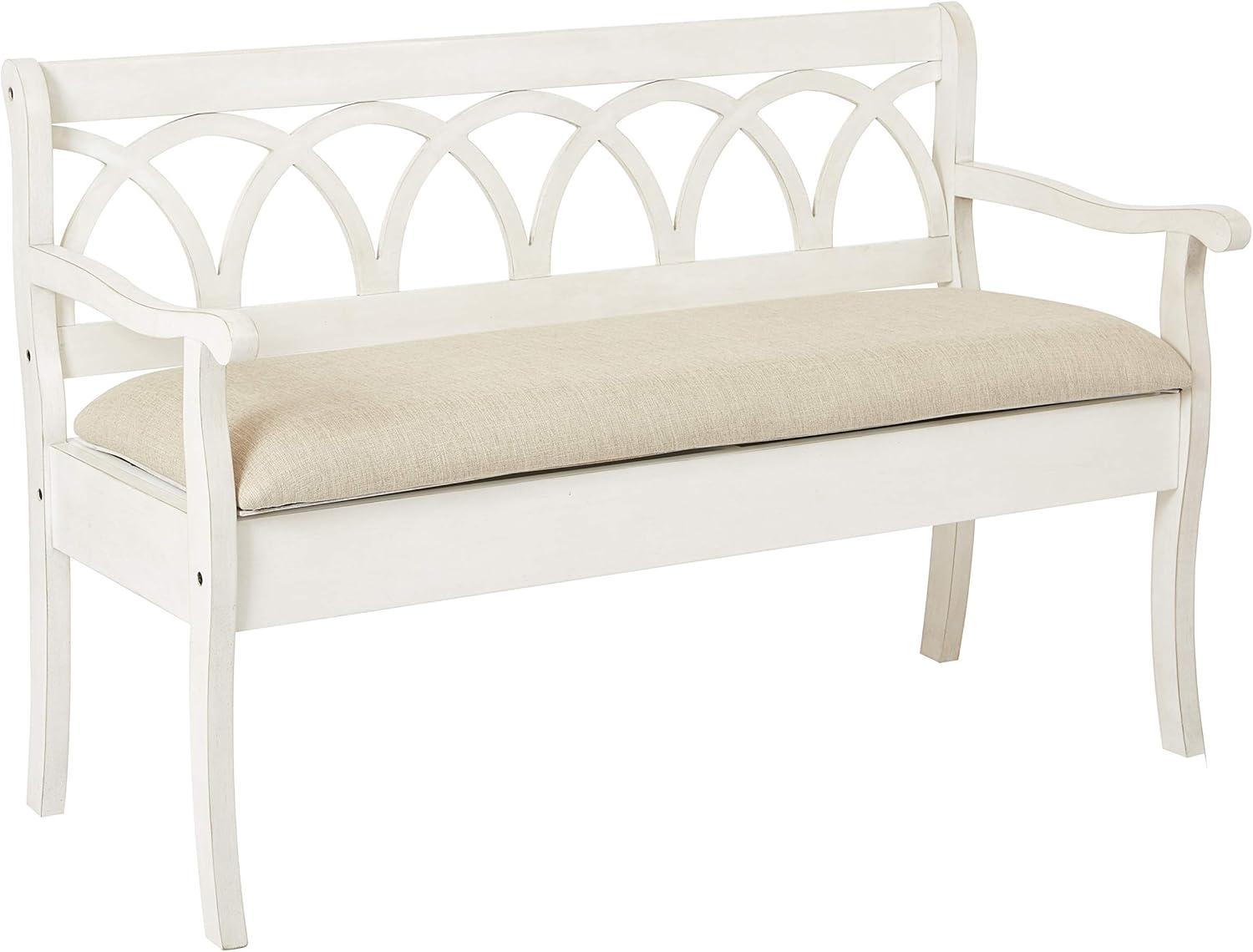 Coventry Storage Bench Beige/White - OSP Home Furnishings