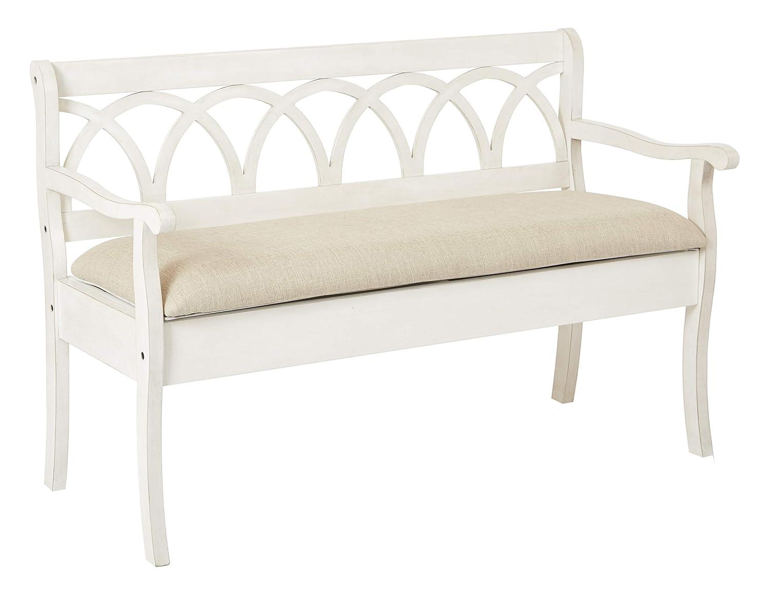 Coventry Storage Bench Beige/White - OSP Home Furnishings