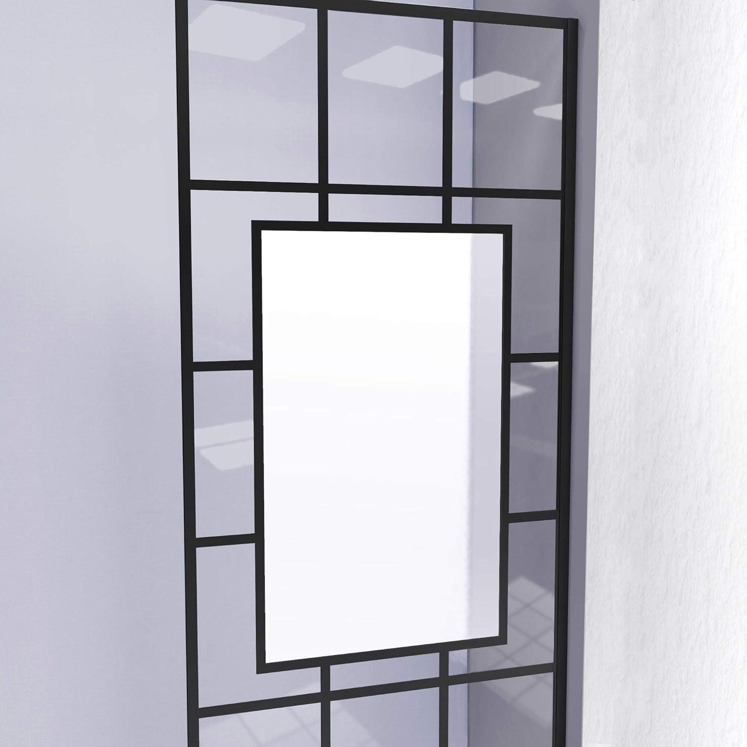 French Linea 34"W x 72"H Screen Frameless Fixed Glass Panel