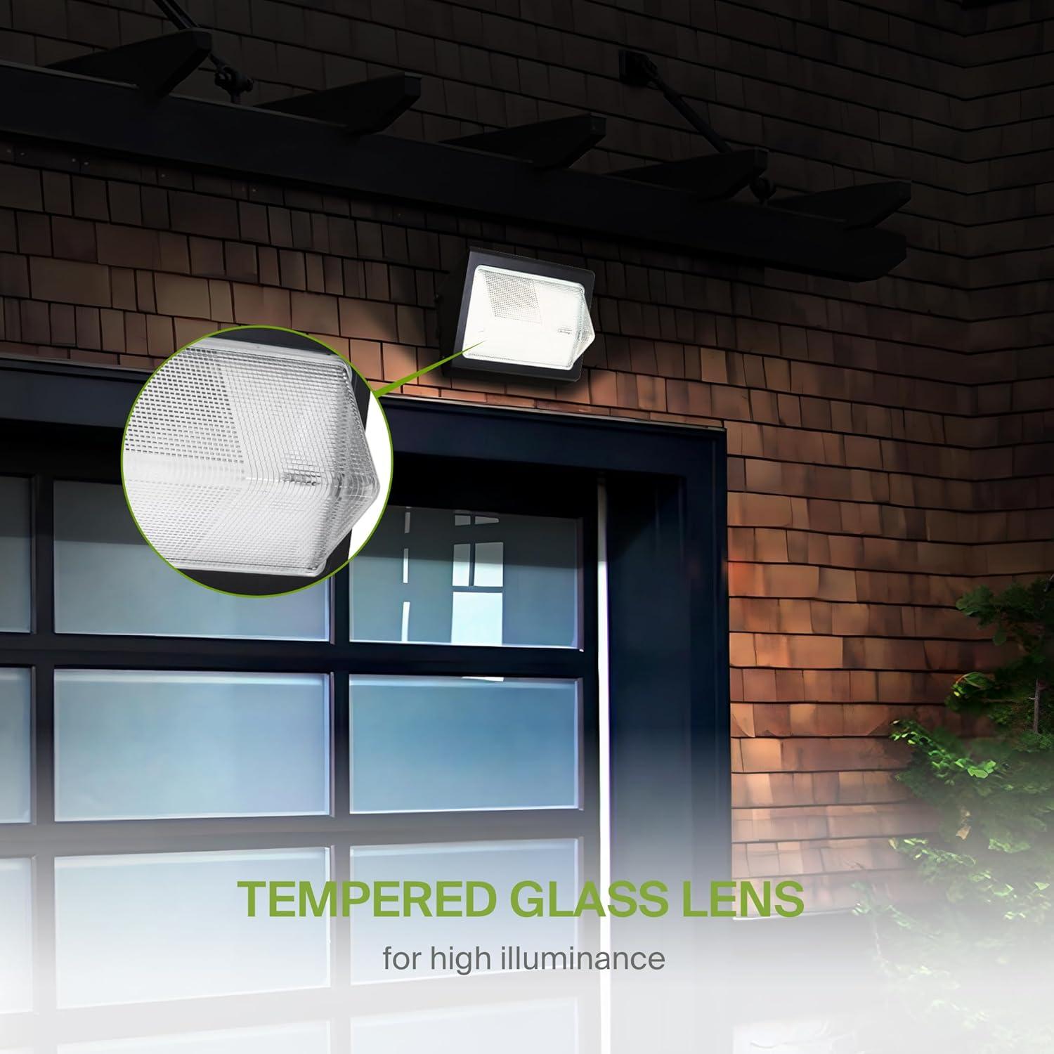 Bronze Dimmable LED Wall Pack Light with Battery Backup