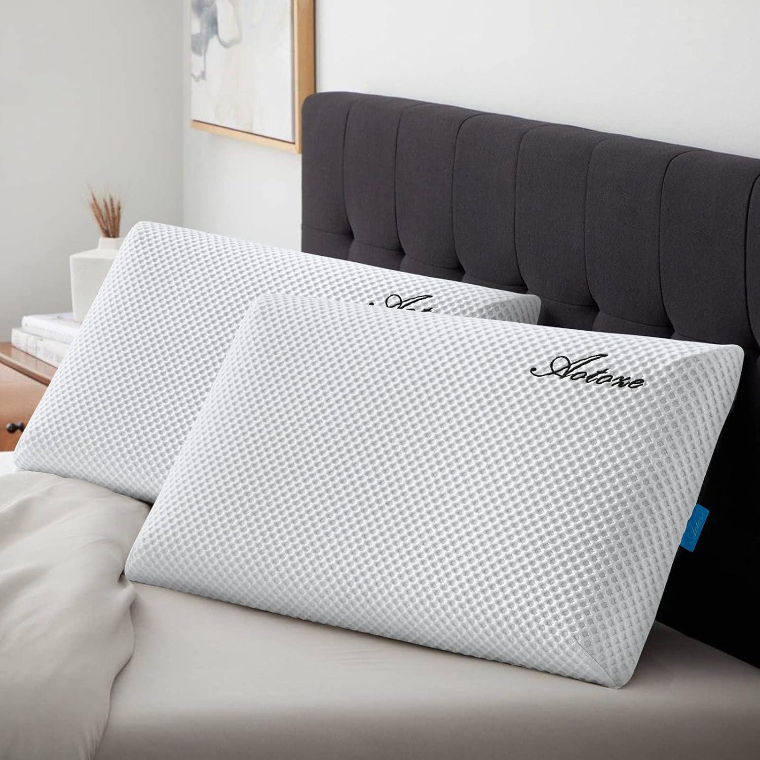 Ultra-Thin Gel-Infused Memory Foam Pillow for Stomach Sleepers