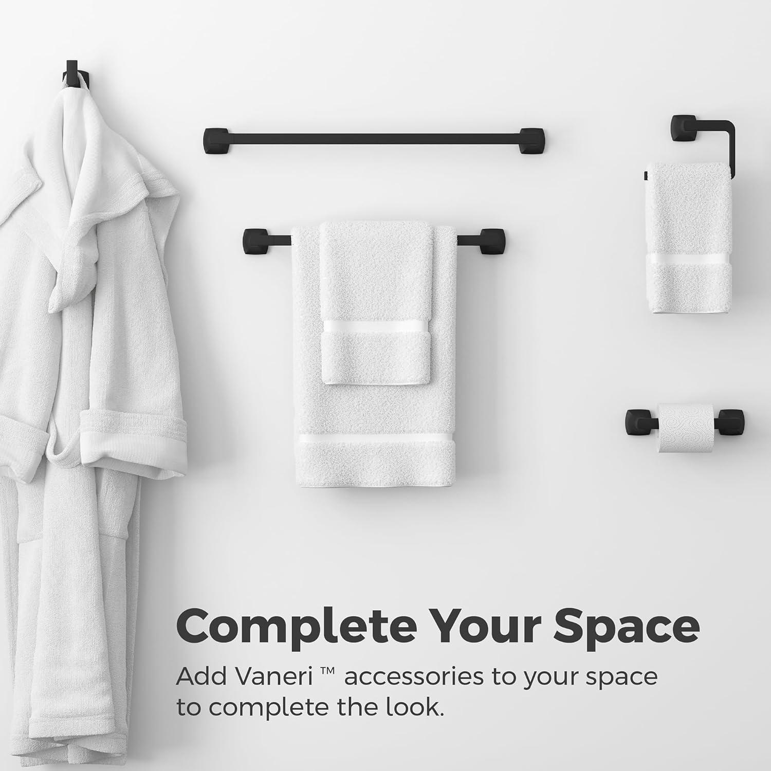 Vaneri 24-Inch Matte Black Wall Mounted Towel Bar