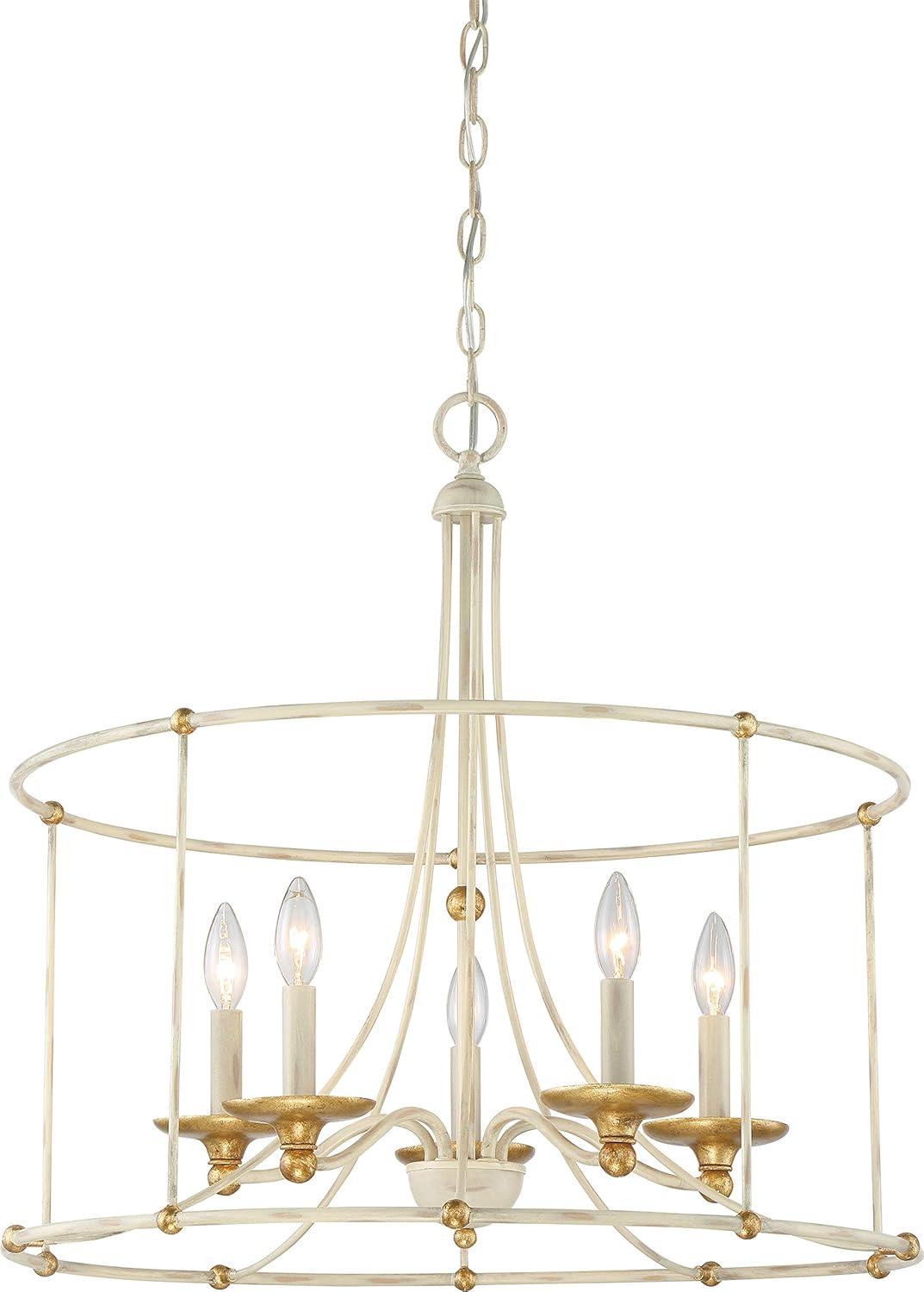 Minka Lavery - Westchester County - Chandelier 5 Light Farm House White/Gilded