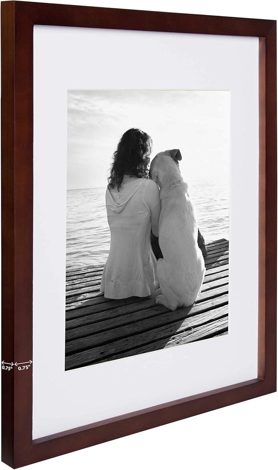 DesignOvation Gallery 11x14 matted to 8x10 Wood Picture Frame, Set of 4