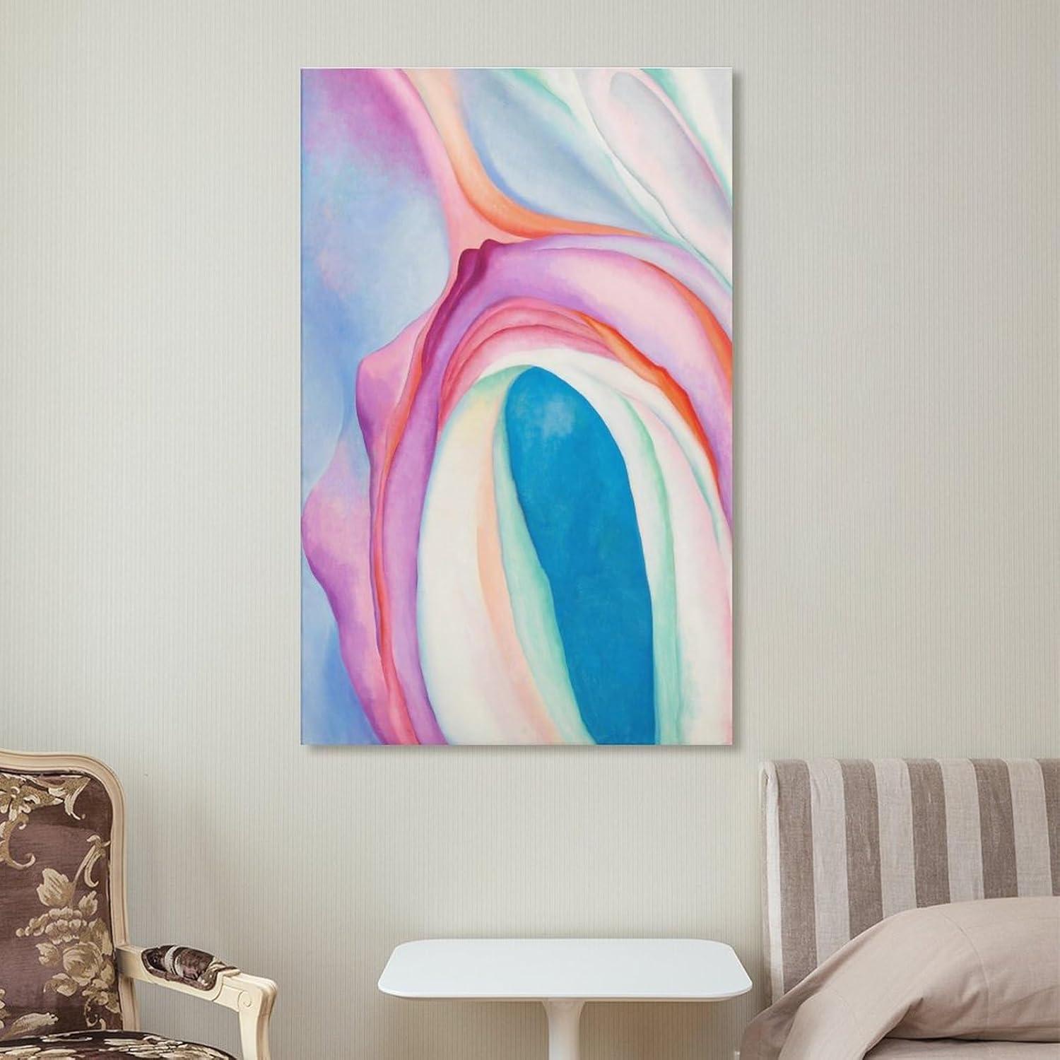 Music Pink and Blue Abstract Canvas Art Print