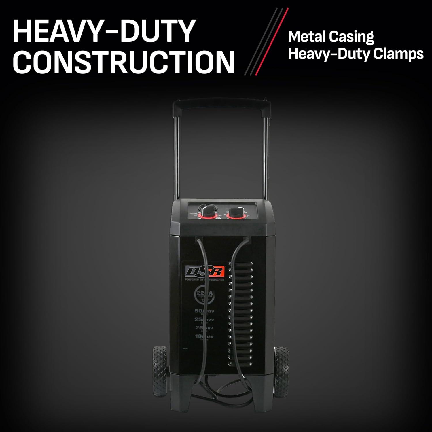 Schumacher Electric DSR139 225/50/25/10 Amps 6/12 Volts Manual Wheel Battery Charger